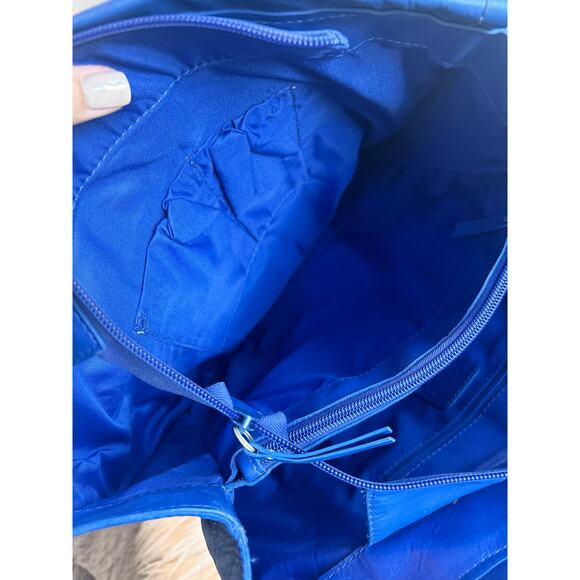 Velez Artisan Women's Leather Shoulder Tote Bag Travel Casual Everyday Blue - Picture 8 of 15